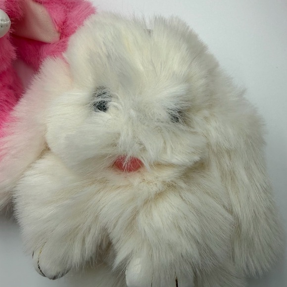 Fluffy White Rabbit Keychain - Picture 2 of 2